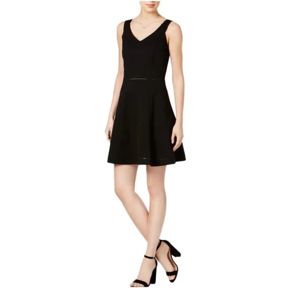 Bar III | Dresses | Bar Iii Womens Crochettrim Fit Flare Dress | Poshmark